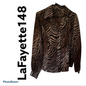 Animal Print Button Down blouse